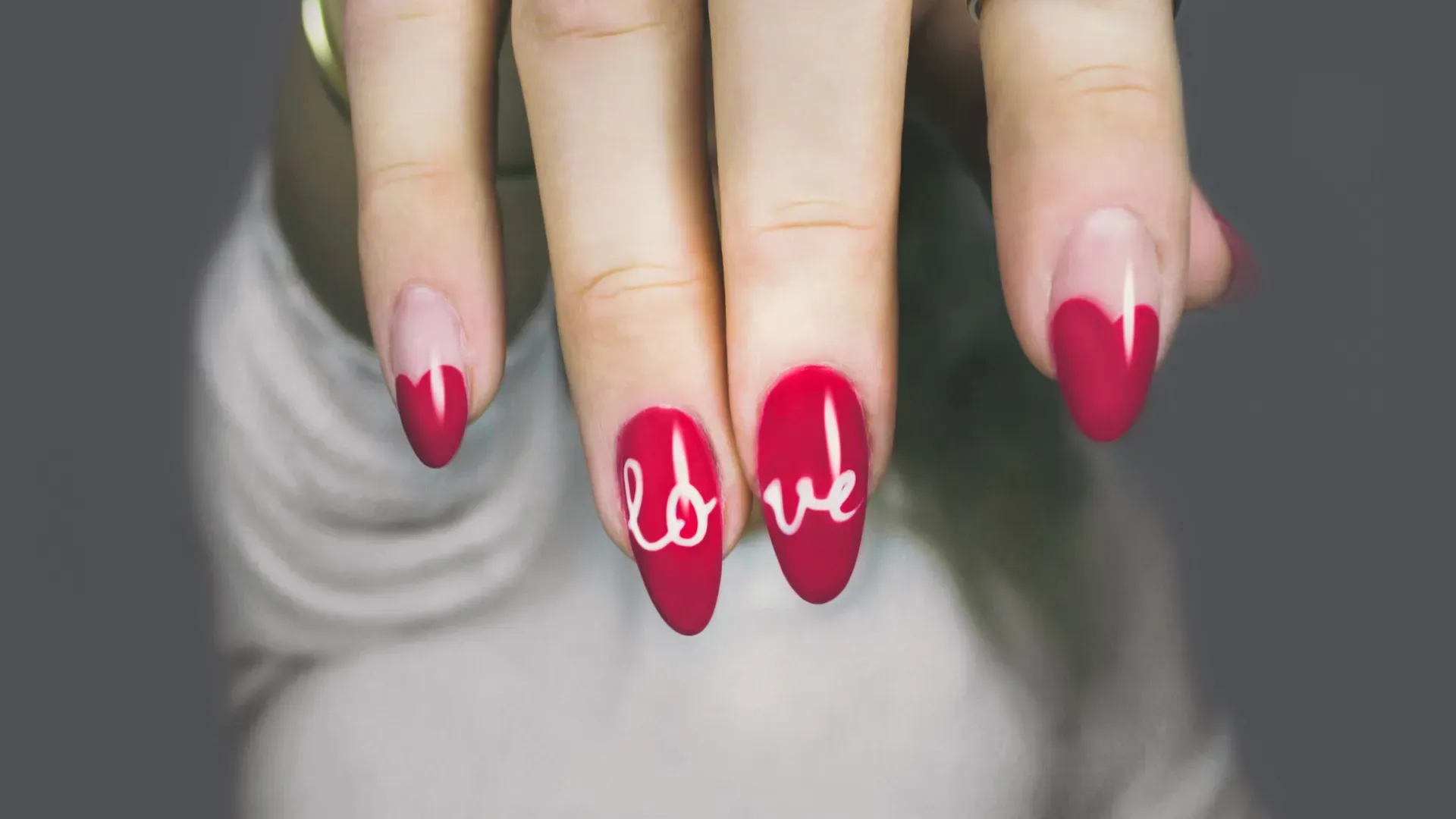 Hand-painted nail art at Apple Nailed It Spa