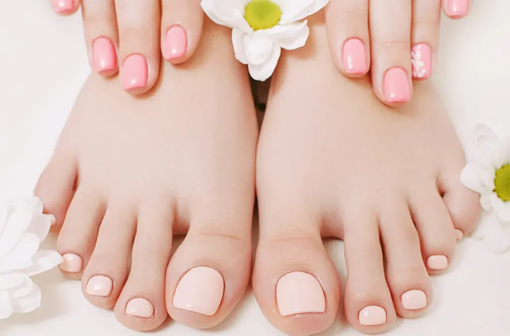 Manicure and pedicure service at Apple Nailed It Spa