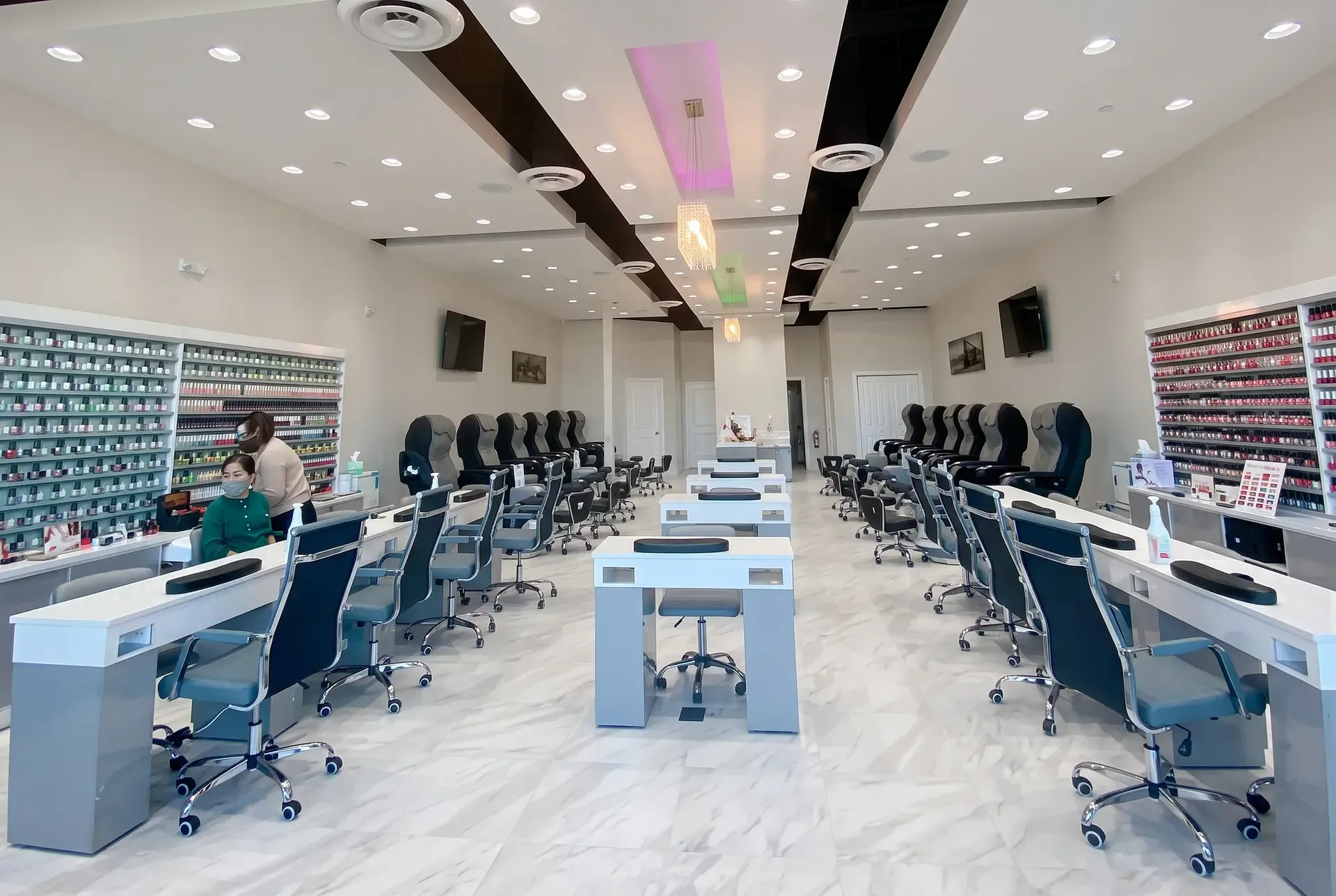 The Apple Nailed It Spa salon interior in Gilbert, Arizona